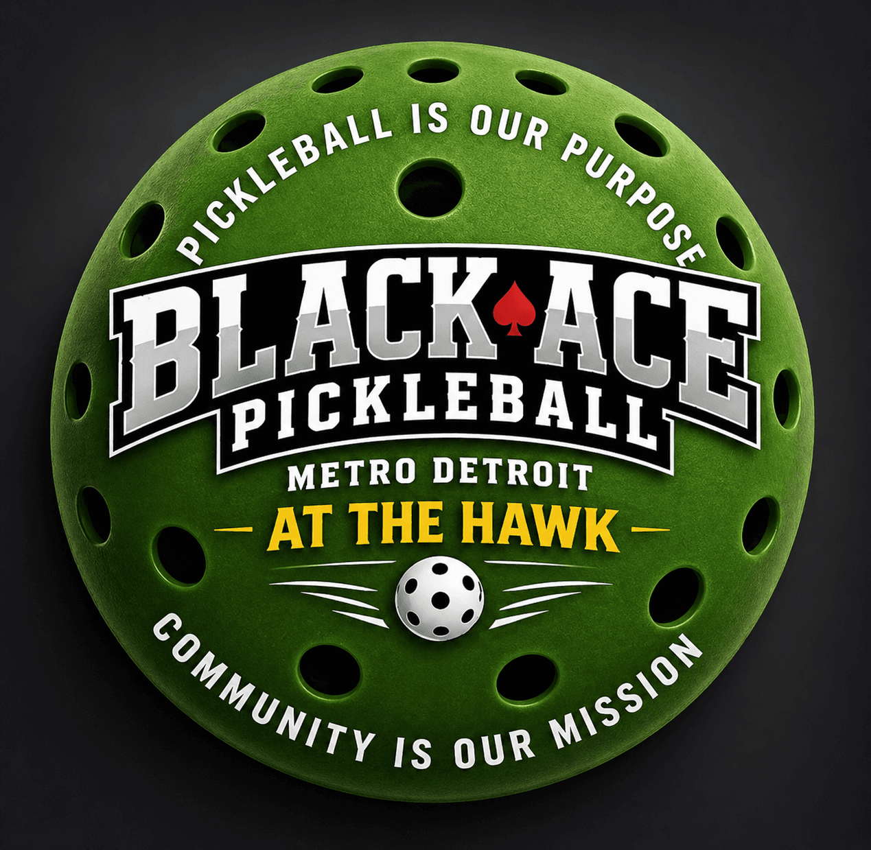 Black Ace Pickleball logo